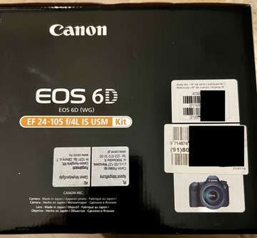 Canon EOS6D+ obiektyw EF24-105 f/4L IS USM+ UV +