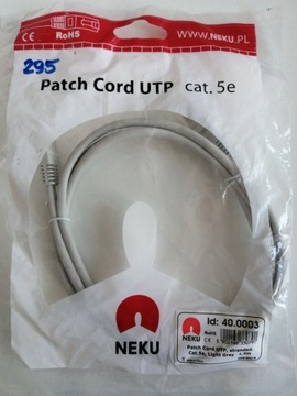 Patchcord UTP kat.5e kabel sieciowy LAN 2x RJ45
