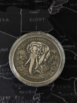 Srebrna moneta słoń, Asian big 5