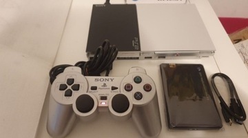 Konsola PS2 Slim 90004 + HDD 500GB + Karta + pad 