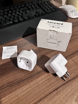 LENCENT 2 x adapter podróżny Francja do Szwajcarii