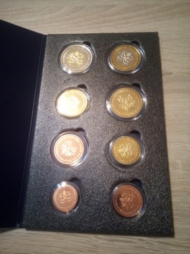 Watykan monety euro , próba z 2005 roku-zestaw