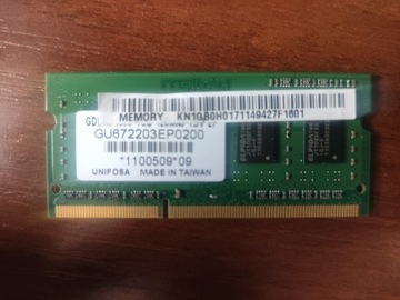 Pamięć RAM DDR3 Unifosa GU672203EP0200 1GB