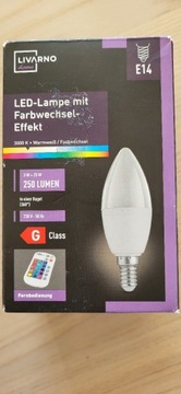 Żarówka Livarno Home RGB 3W nowa Lidl E14 pilot