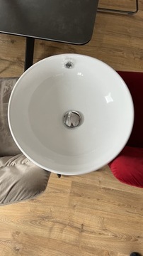 Oltens Fana umywalka 42 cm nablatowa okrągła