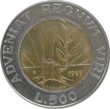 San Marino 500 lire 1993, KM#301