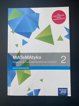 Książka- Matematyka 2 zakres podstawowy, nowa era