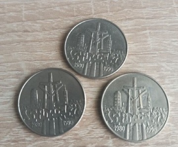 3 Monety Solidarności 10000 Okolicznościowe - 1990