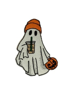 Haftowana naszywka Boo-Jee Ghost na Halloween 