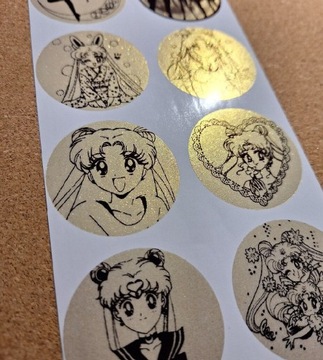 10 naklejek Sailor Moon Gold 5cm 