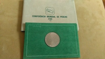 Portugalia 250 escudos - 1984 FAO ryby -  blister 