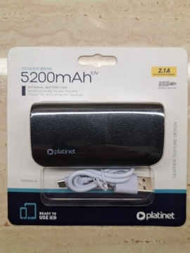 Power Bank czarny 5200mAh