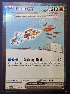 Pokemon TCG Eiscue ex 222/197 Full Art 