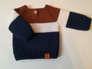 Sweterek niemowlęcy Handmade Rękodzieło 
