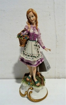 PORCELANOWA FIGURKA WŁOSKA CAPODIMONTE 25cm