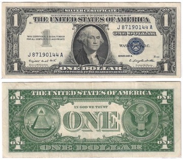 1 Dolar USA 1957 niebieska pieczęć