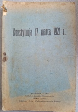 Konstytucja 17 marca 1921 r. oryginał.