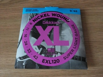 Struny D'Addario EXL120 elektryczna 9-42 NOWE