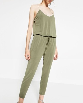 Zara kombinezon khaki zielony 36 S