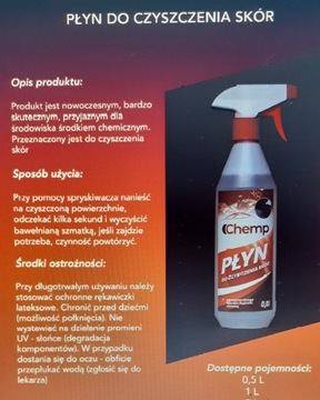 Płyn do czyszczenia skór Chemp 0,5 l