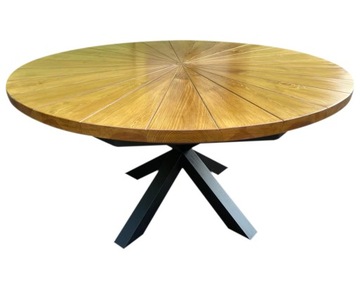 Stół okrągły drewniany ogrodowy / domowy 100-200