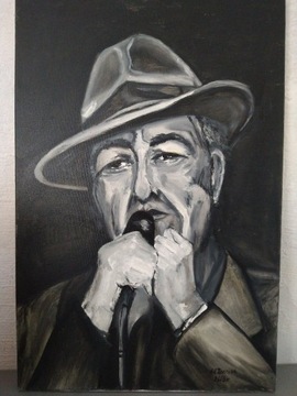 Obraz olejny pt."Leonard Cohen" 60x40 cm