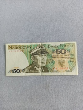 Banknot 50zł złotych Karol Świerczewski 1988r. KA