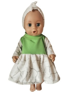 Ubranka dla lalek typu baby born 43cm sukienka