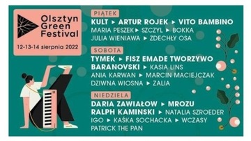 Karnety 3-dniowe Olsztyn Green Festival