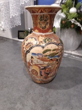 Flakon wazon chiński ręcznie malowany 26 cm WADA