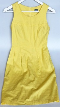 Sukienka lniana bawełniana żółta Grey Wolf XS 8 34