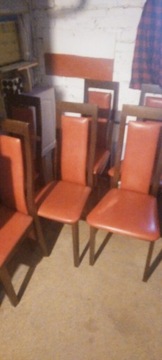 Stół Dębowy Owal czarny + 6 krzeseł   