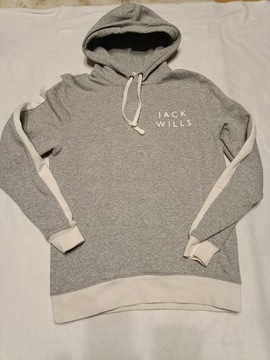 Dłuższa szara ciepła bluza z kapturem Jack Wills 