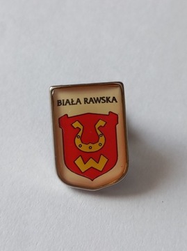 Herb miasta i gmina Biała Rawska przypinka pin