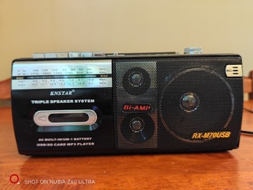 Radio sieciowo-bateryjne AM, FM, SW KNStar RX-M70