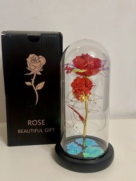 Kolorowy sztuczny kwiat Róża Prezent Wieczna Róża