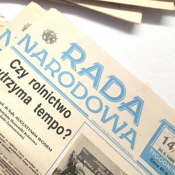 Tygodnik "RADA NARODOWA" 1986-1988. Odbiór GRATIS!