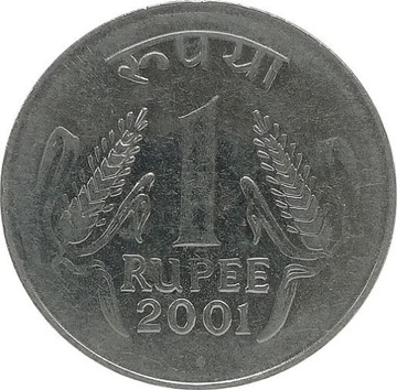 Indie 1 rupee 2001, KM#92.2