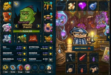 Shakes&fidget konto/account 262 lvl Barbarzyńca 