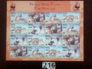 Zwierzęta WWF , MNH [ 3 arkusiki ]