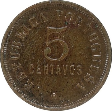 Angola 5 centavos 1922, KM#62