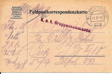 Poczta polowa Feldpost 1916