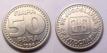Jugosławia 50 para 1994 r. ŁADNA!