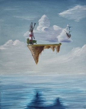 "Moja wyspa" obraz olejny 40/50 Olaf Sudak