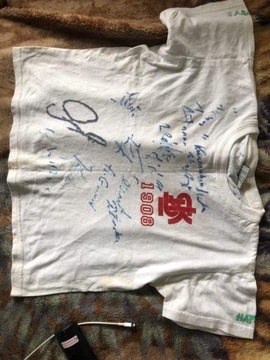Koszulka kolekcjonerska z podpisami ŁKS ŁÓDŹ