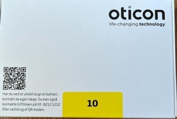 60 szt baterie Oticon 10