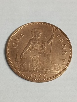 Wielka Brytania one  penny 1966