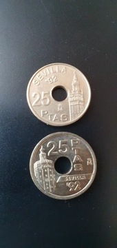 Hiszpania 25 peset 1992 rok