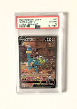 PSA 10 Pokemon Machamp V Astral Radiance 172 FA