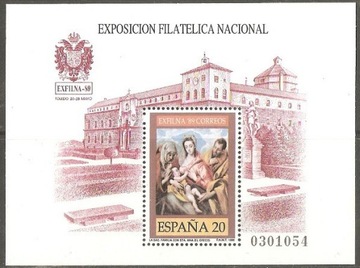 Znaczki Bl.34 Hiszpania 1989